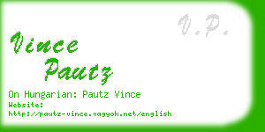 vince pautz business card